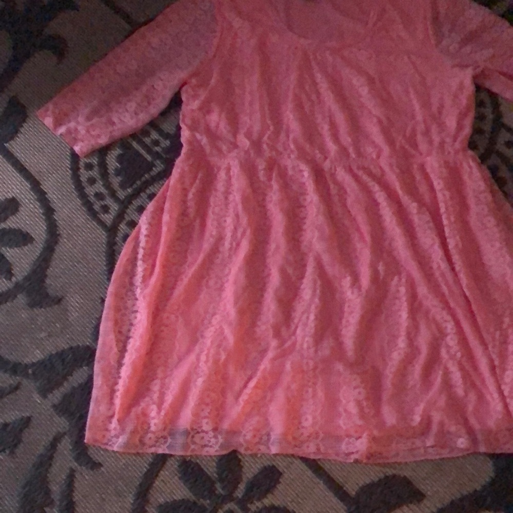 Pink Lace Kids Dress